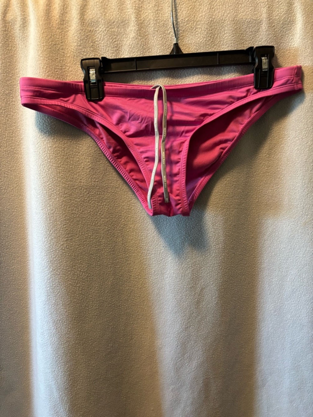 Nike Women's Bright Pink Swim Bikini Bottom with White Drawstring